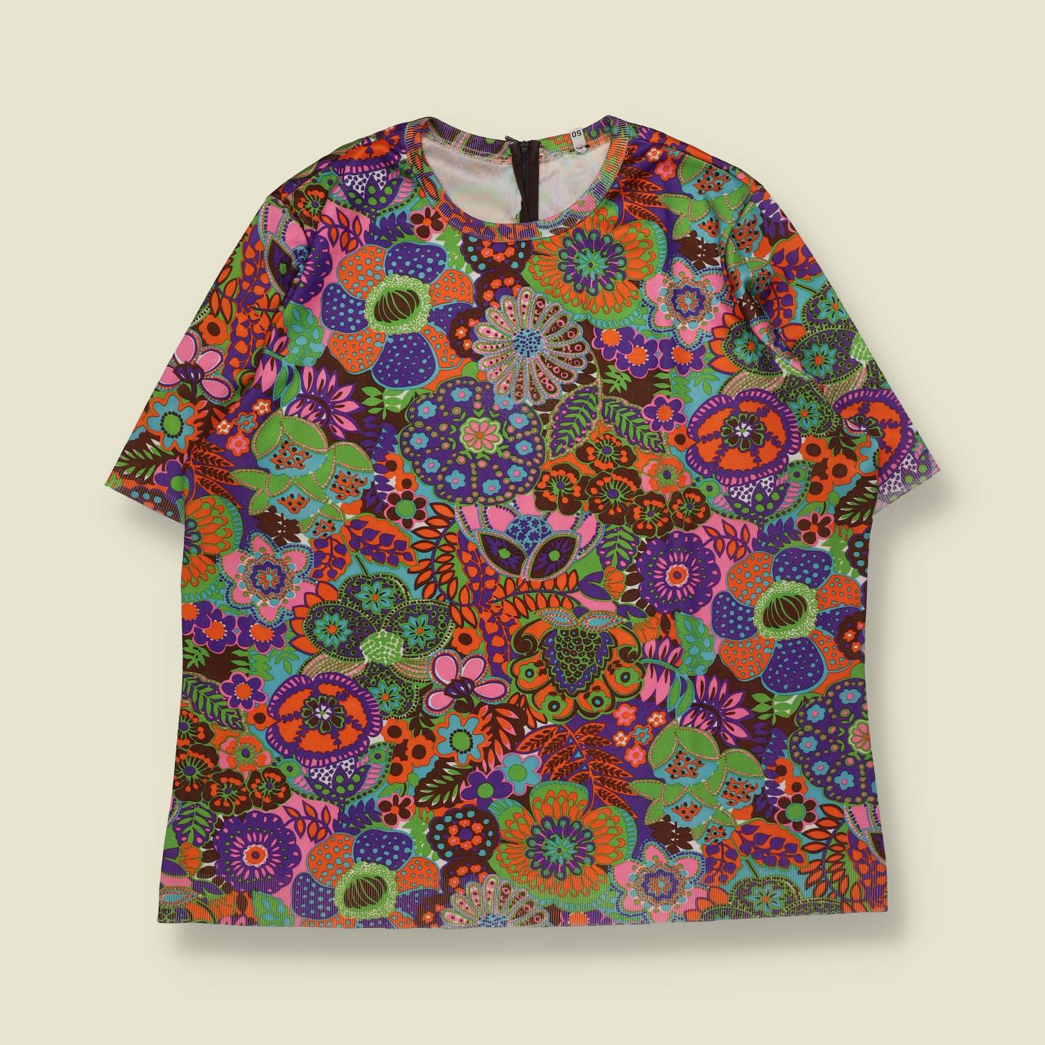 1970s | Psychedelic Floral Blouse | Multicolour – 16