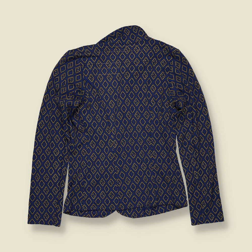 1970s | Jacket | Geometric Print | Blue - 4