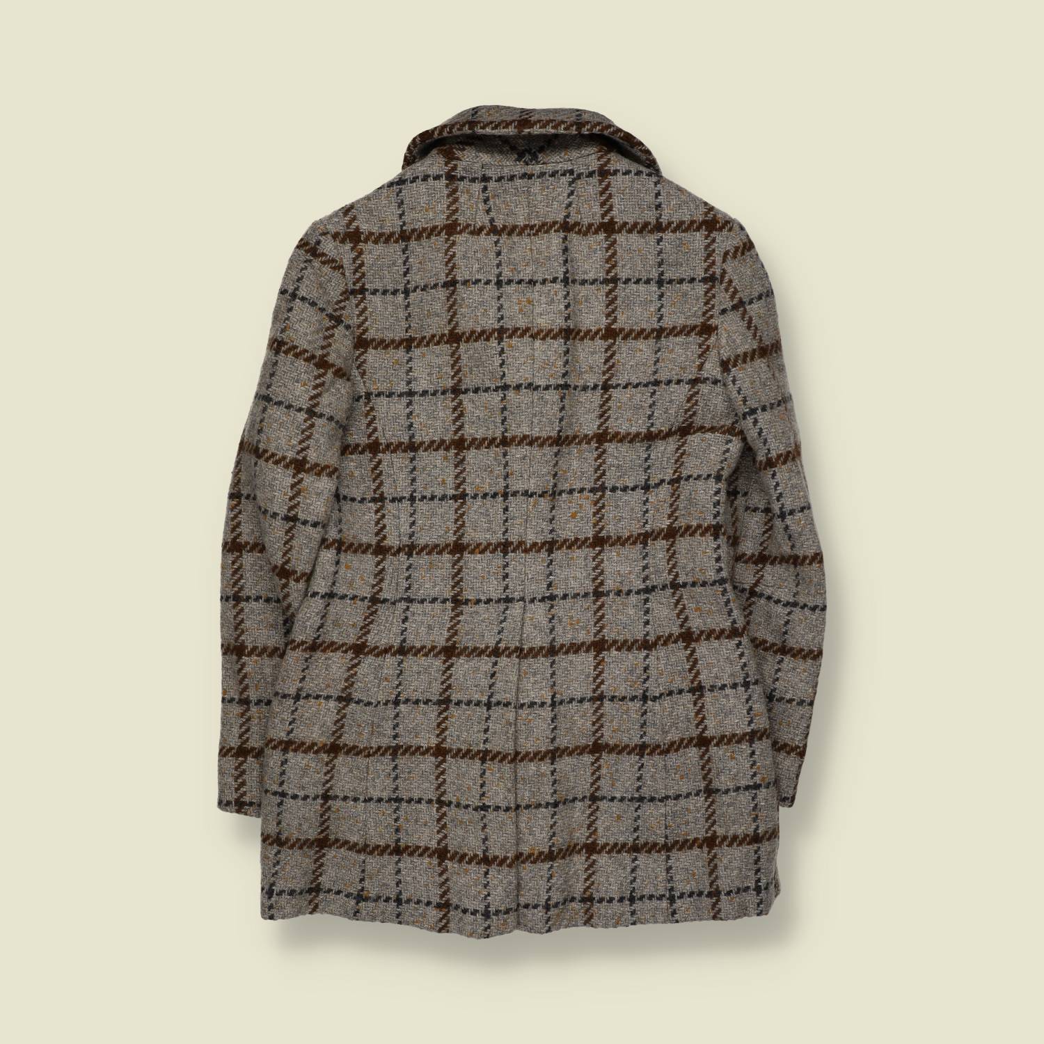 1970s | Check Wool Blazer | Grey & Brown – 6