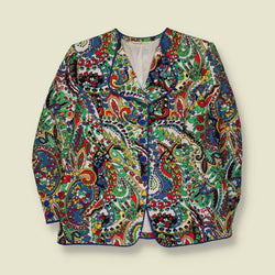 1980s | Paisley Print Summer Blazer | Multicolour – 16