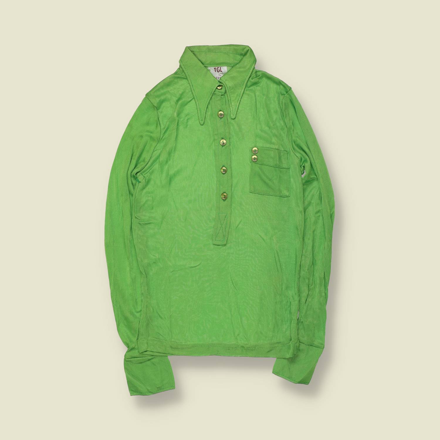 1970s | TGL | Deadstock Blouse | Green – 2