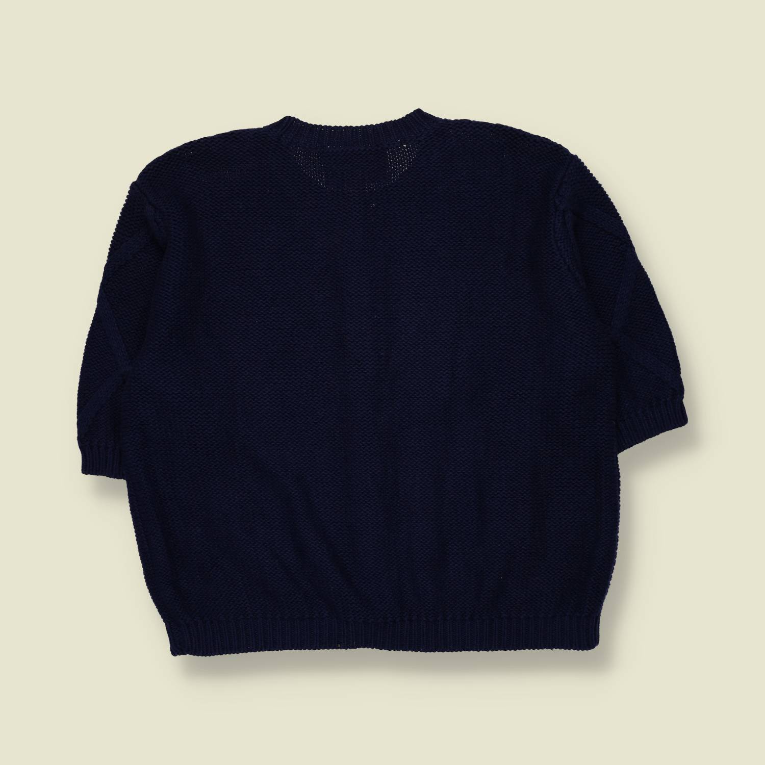 1980s | Susan Bristol | Nautical Embroidered Knit Cardigan | Navy – 14