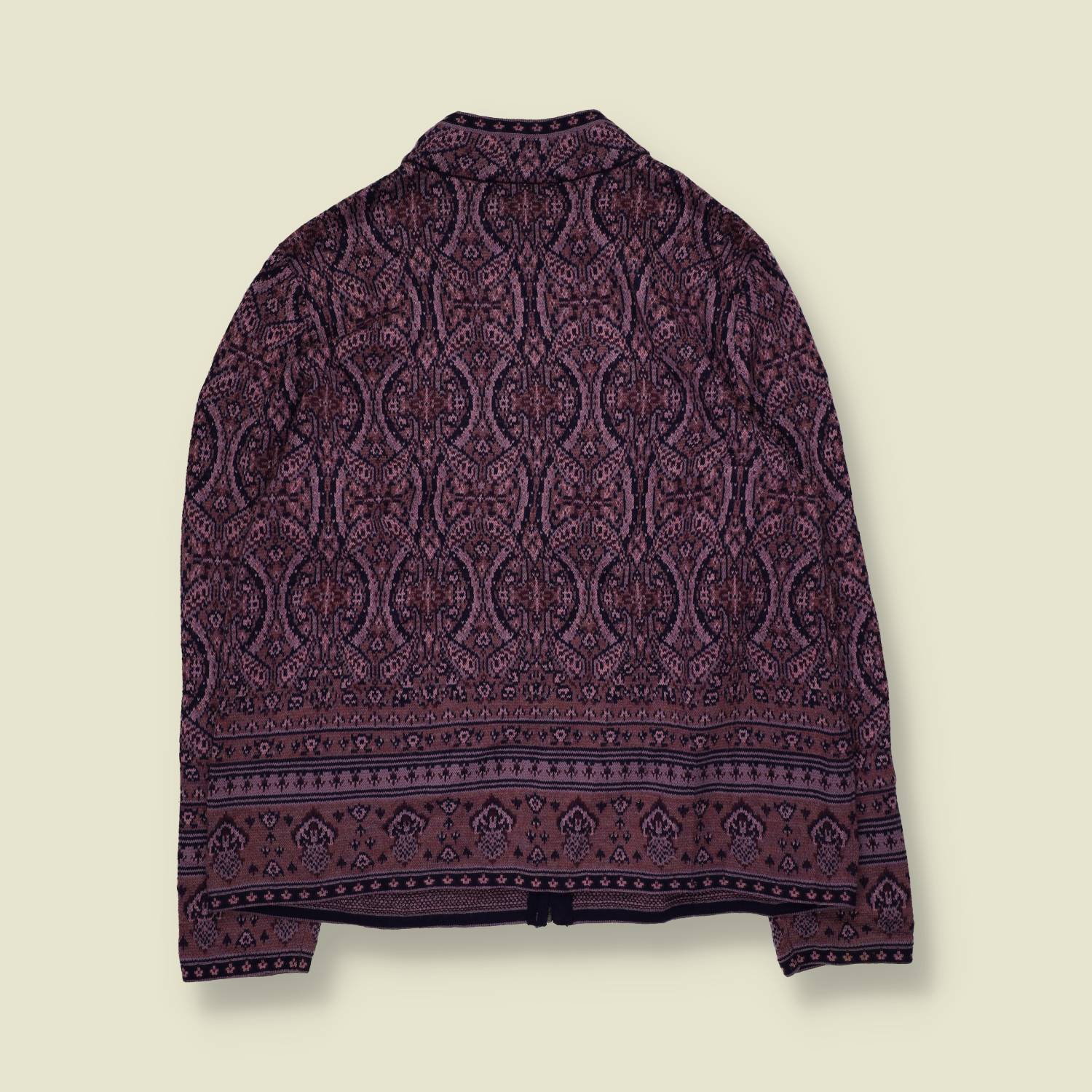 1990s | Pendleton | Zip Knit Jacket | Purple Pattern – 14