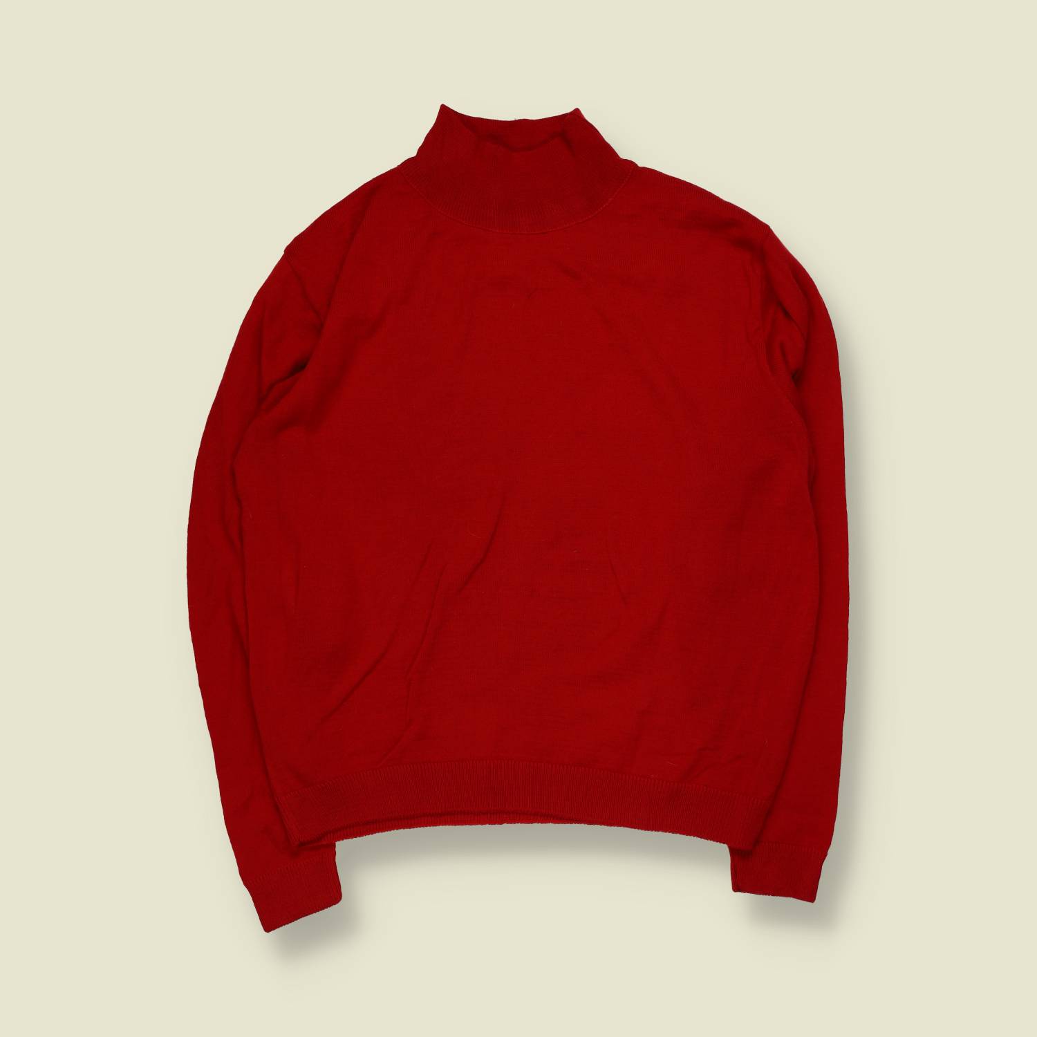 1990s | Pendleton | Mock Neck Knit Jumper | Red – S