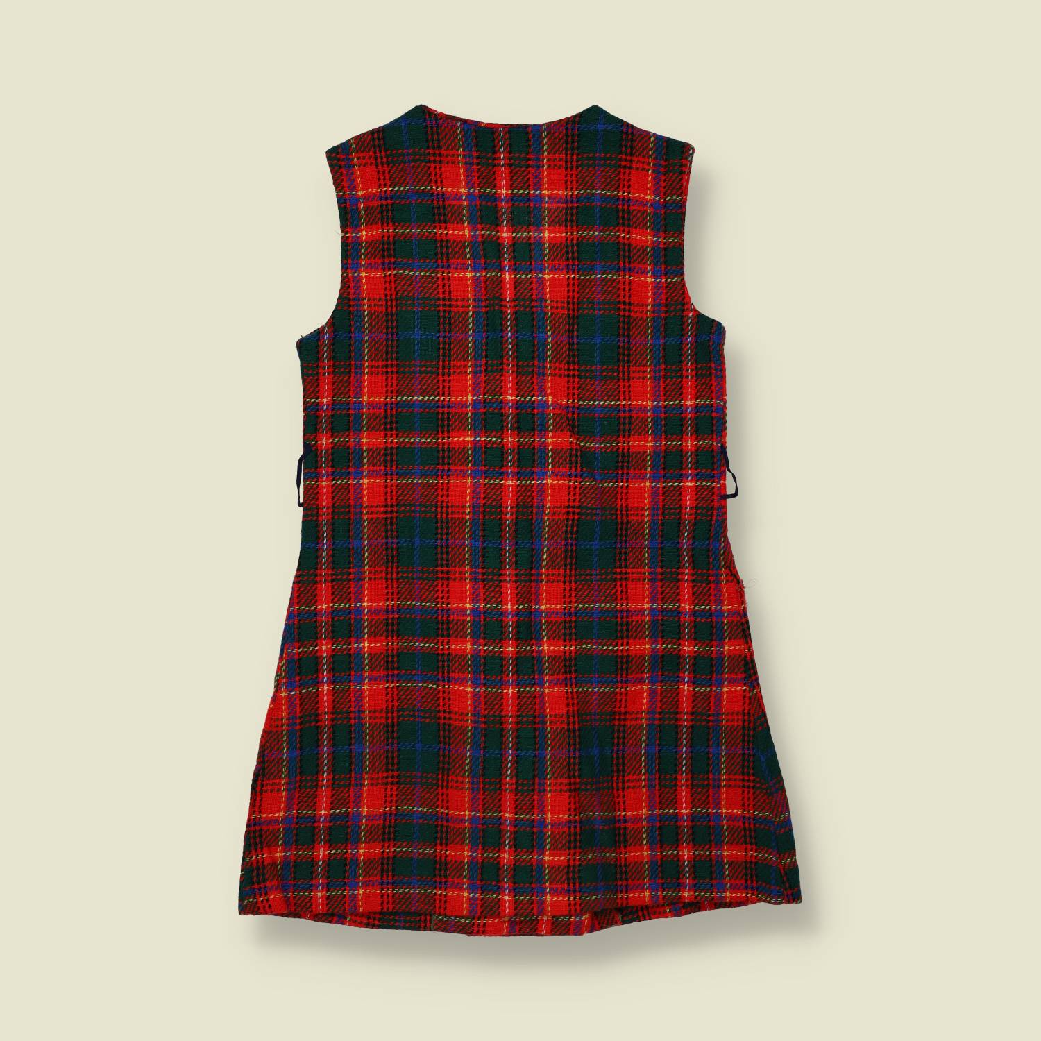 1960s |Tartan Wool Shift Dress | Red Plaid – 4