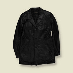 1990s | Vagabond | Leather Jacket | Black - 10