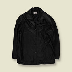 1990s | Zaba One | Leather Jacket | Black - 14