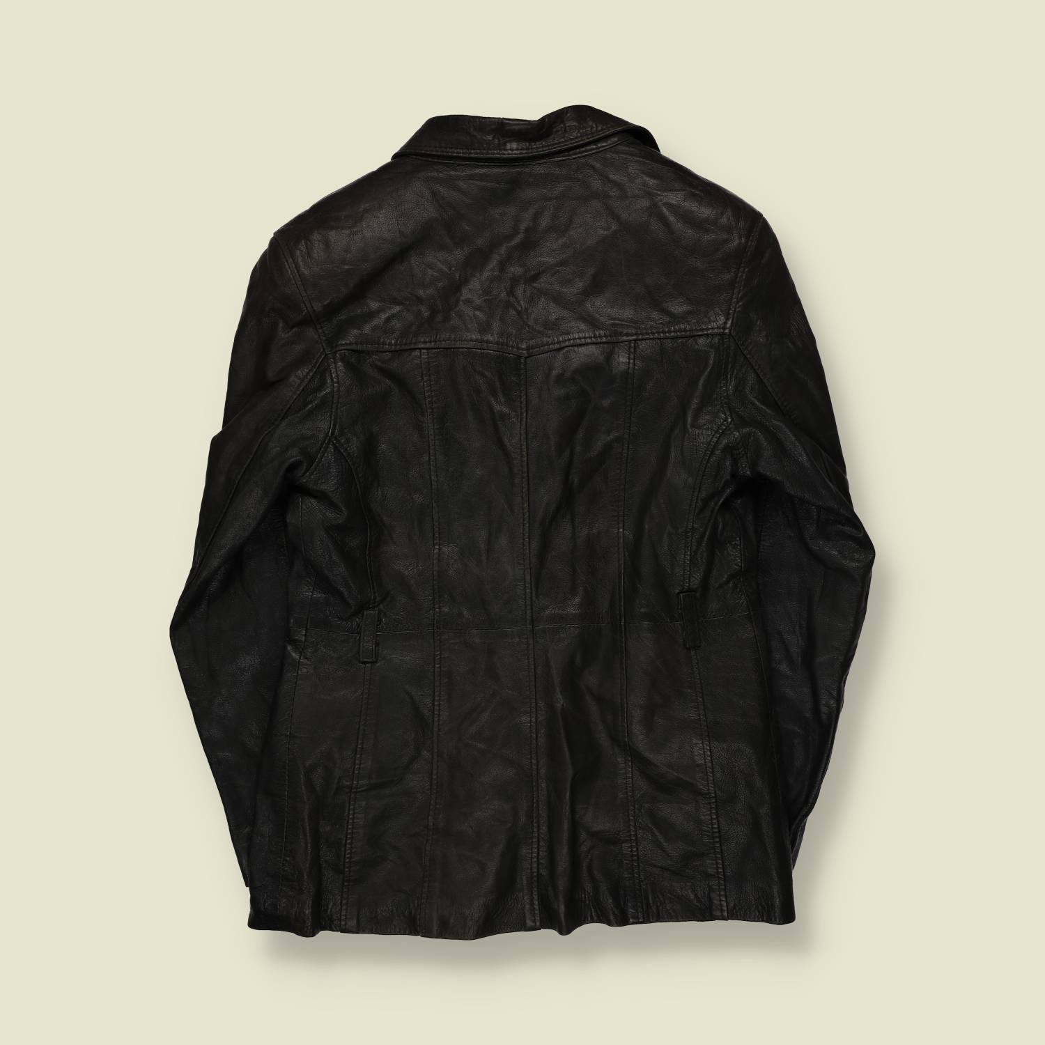 1970s | Ginapul | Leather Utility Jacket | Black - 10