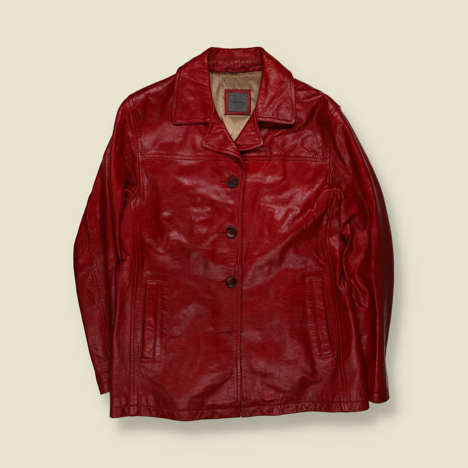 1990s | Montego | Leather Jacket | Red - 12