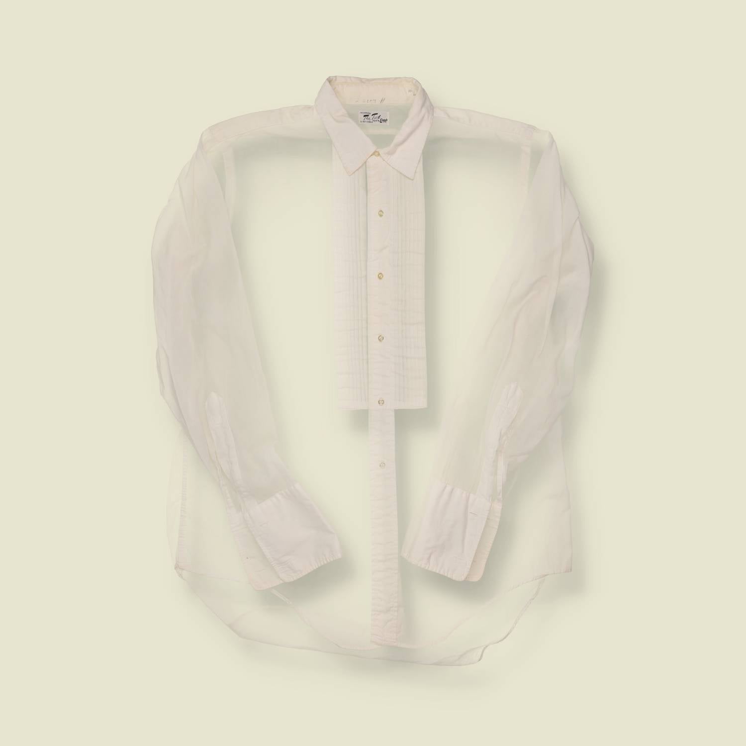 1970s Cuff Link Tuxedo Shirt - XL