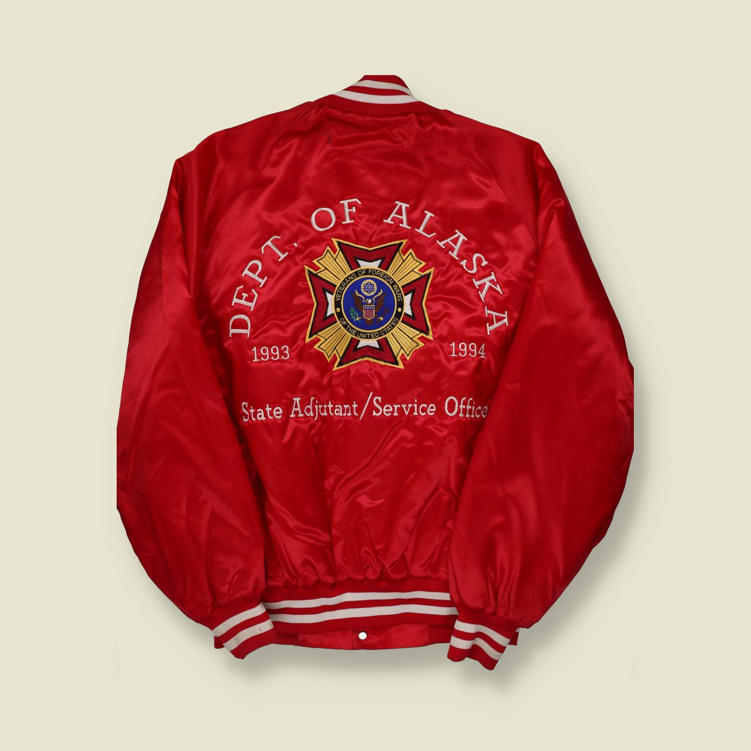 1980s Embroidered Baseball Jacket - XL/XXL