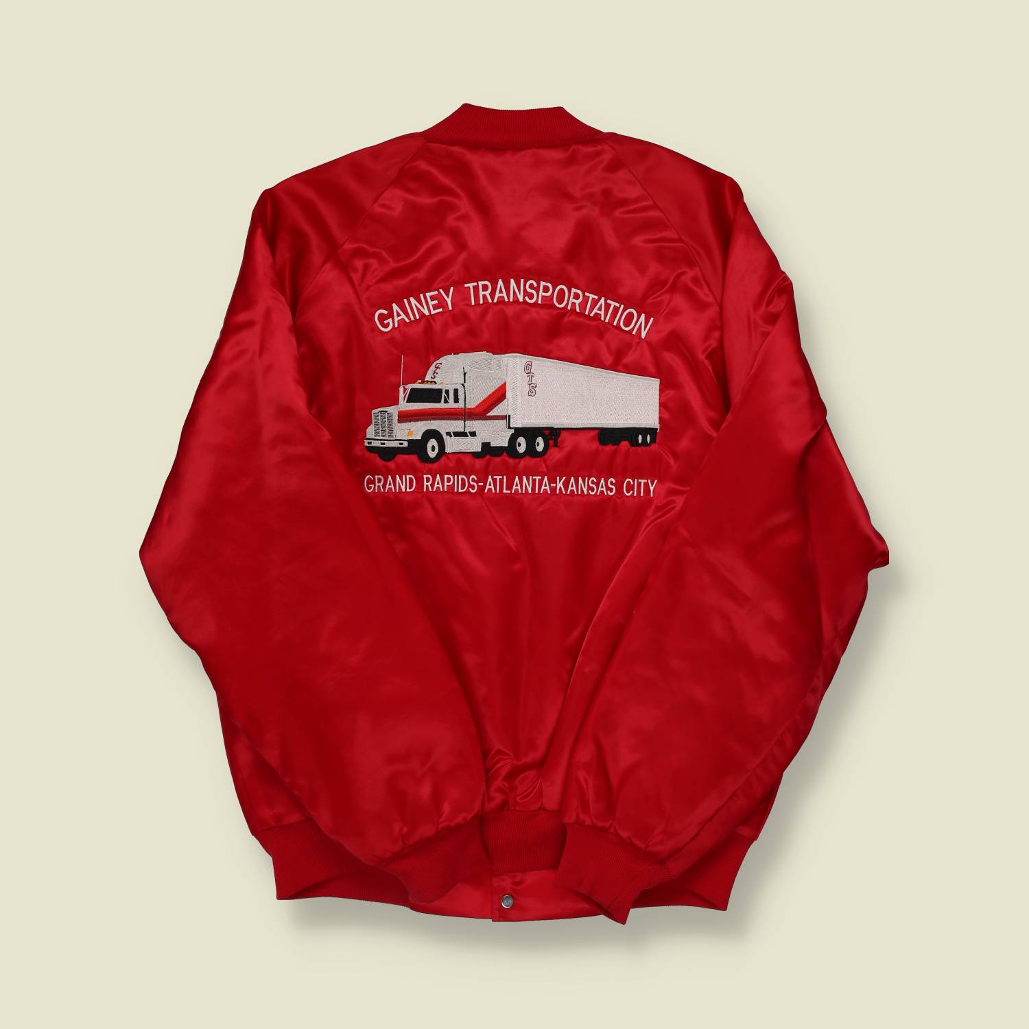 1980s Embroidered Baseball Jacket - L/XL