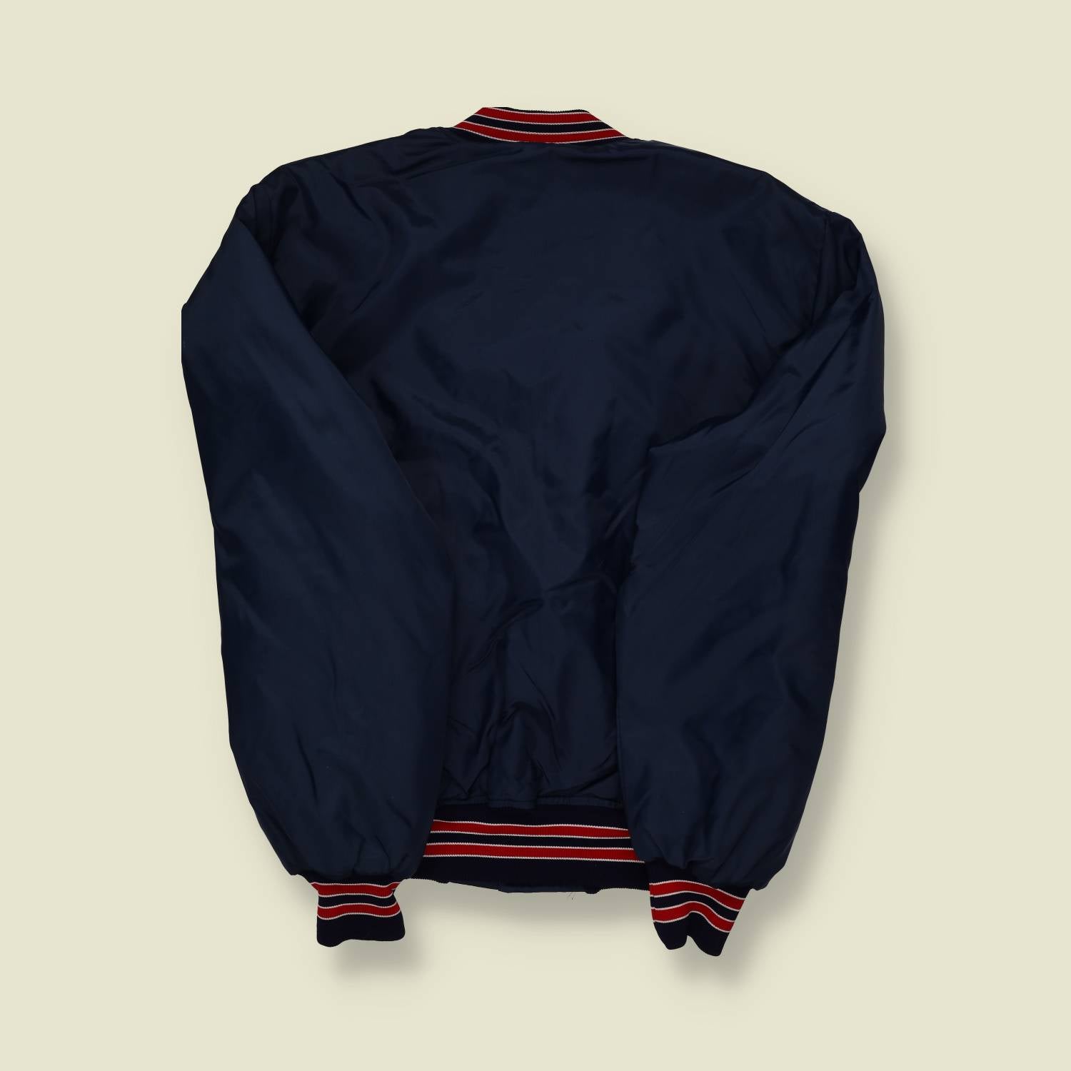1960s Howe Memphis Navy Nylon Varsity Coach Jacket - XL