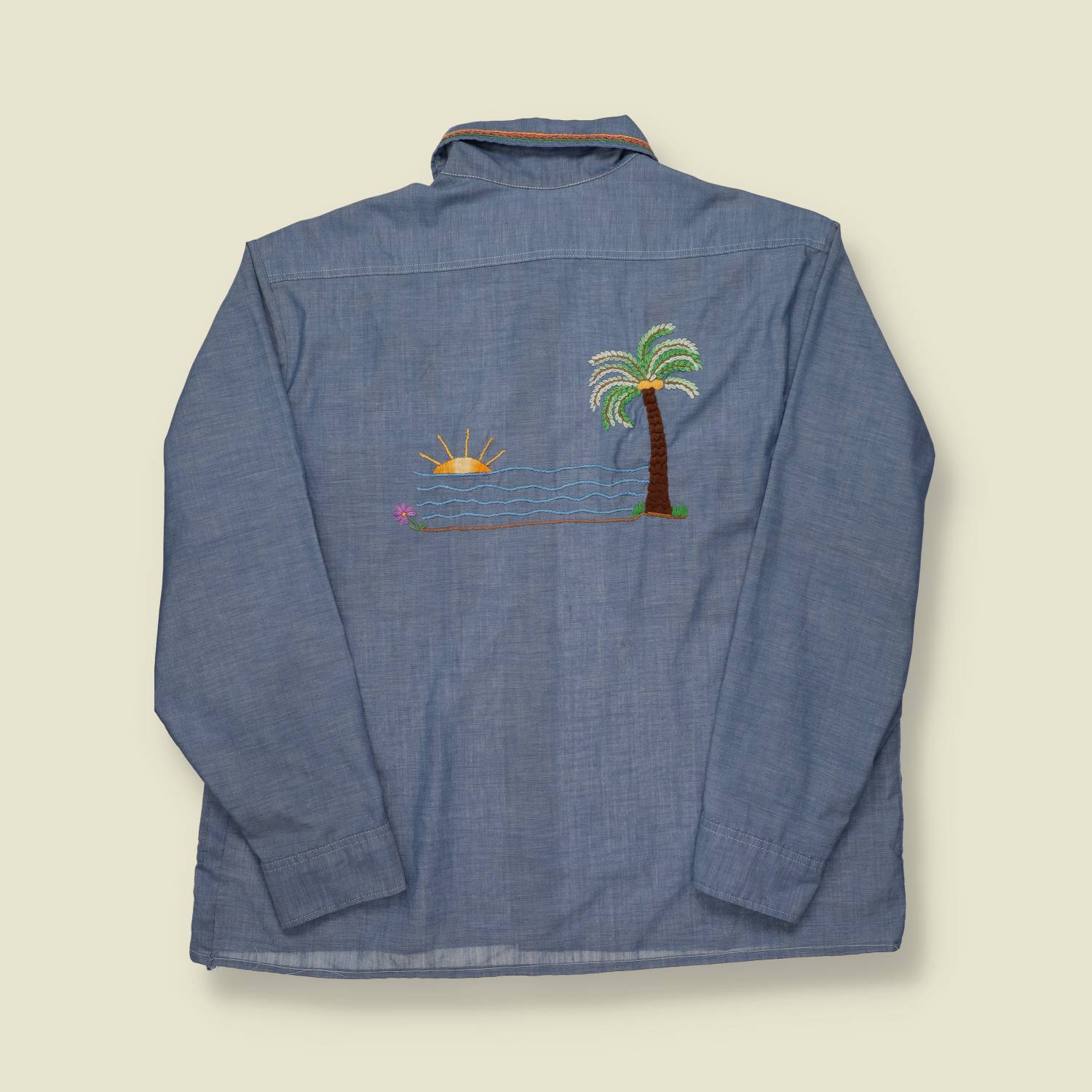 1970s Big Mac Folk Art Embroidered Shirt - L/XL
