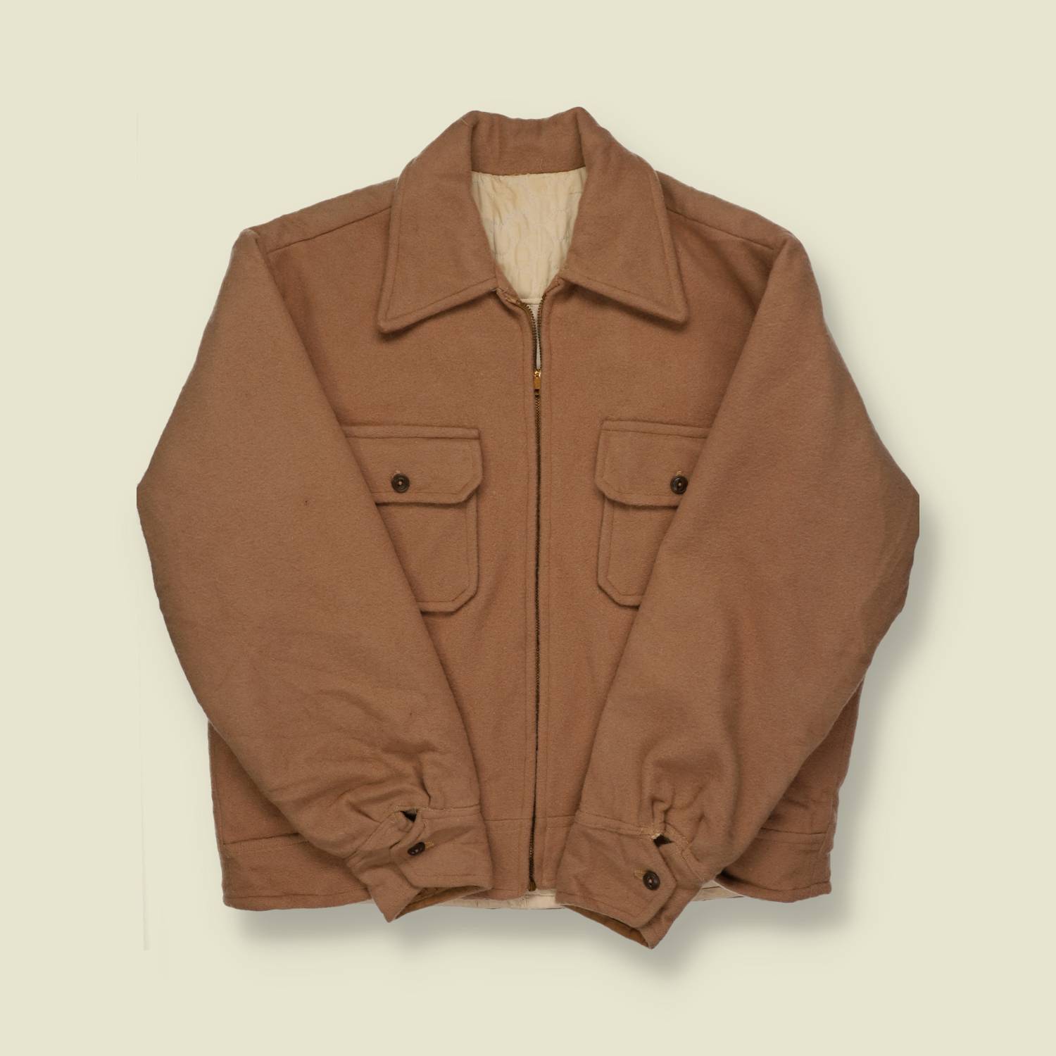 1940s/50s Wool Zip Work Jacket - M