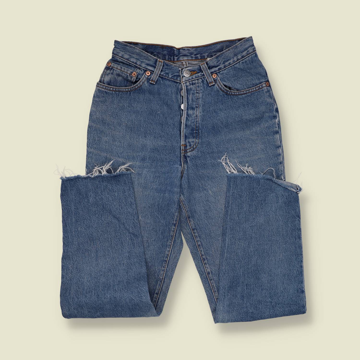 1980s | Levi's 501 | Cut Off Denim Jeans | Blue - w26