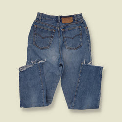 1980s | Levi's 501 | Cut Off Denim Jeans | Blue - w26