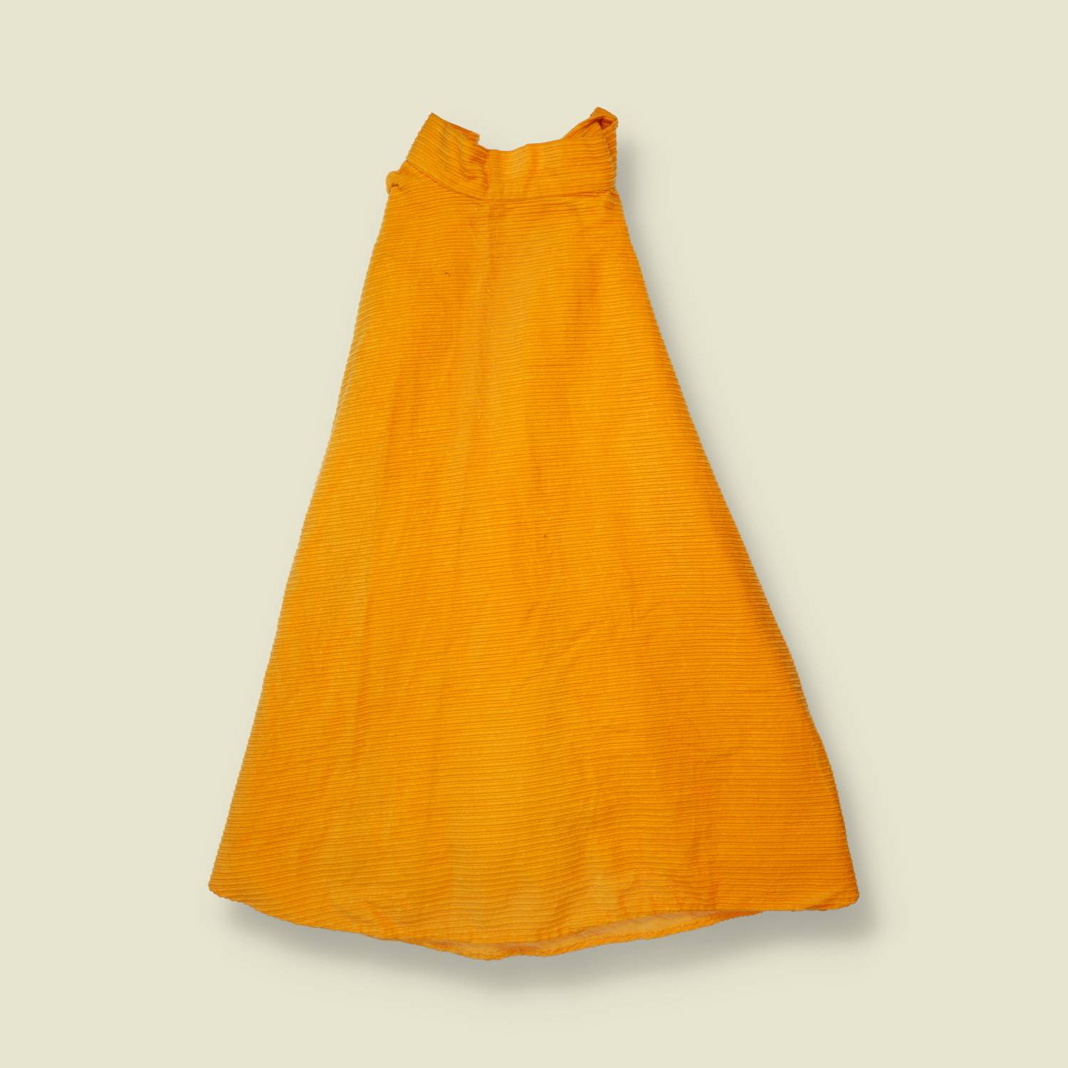 1970s | Corduroy Circle Skirt | Yellow - w24