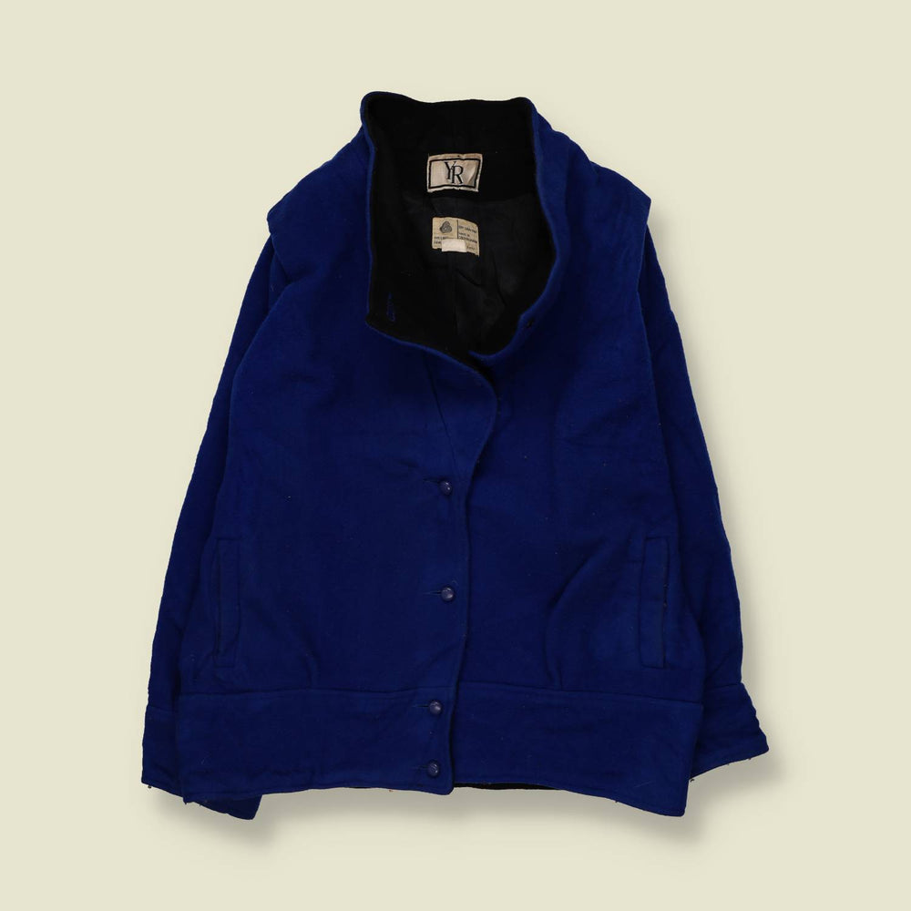 1980s | YR | Wool Coat | Blue - 20
