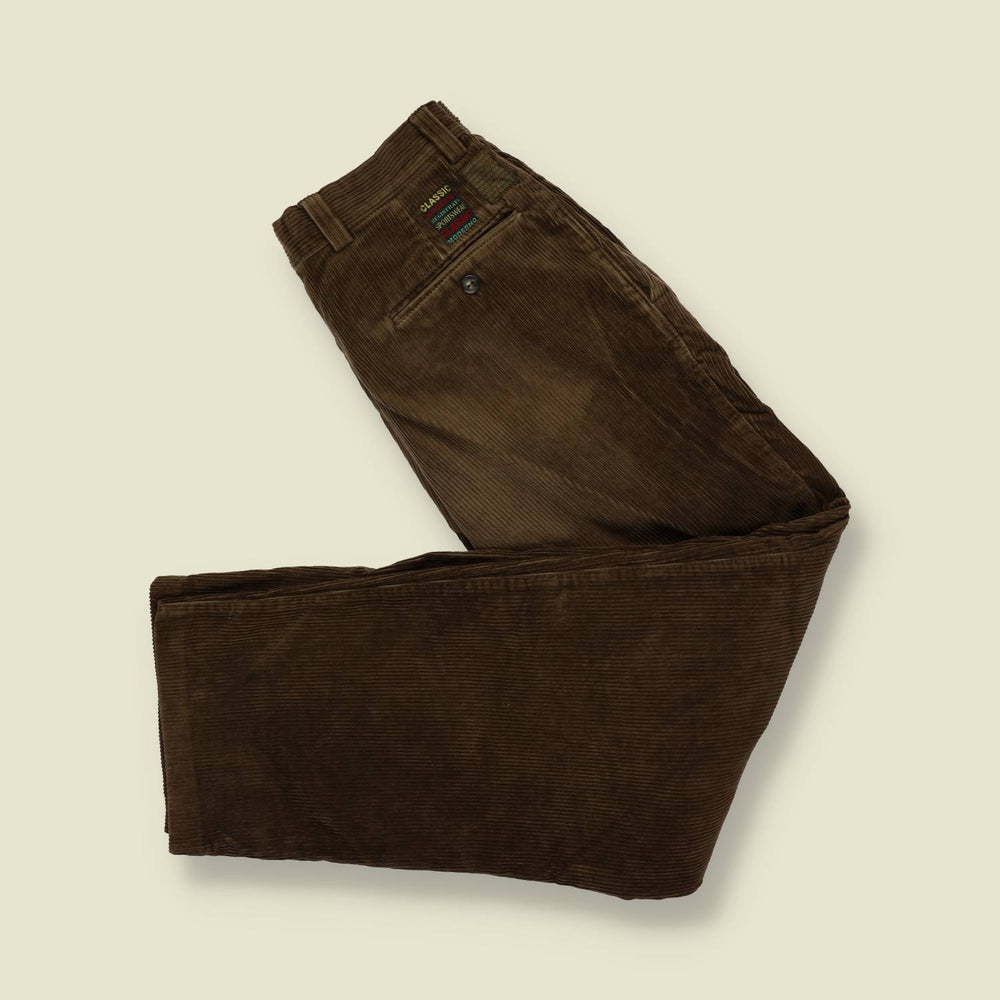 1970s | Corduroy Trousers | Brown - w28