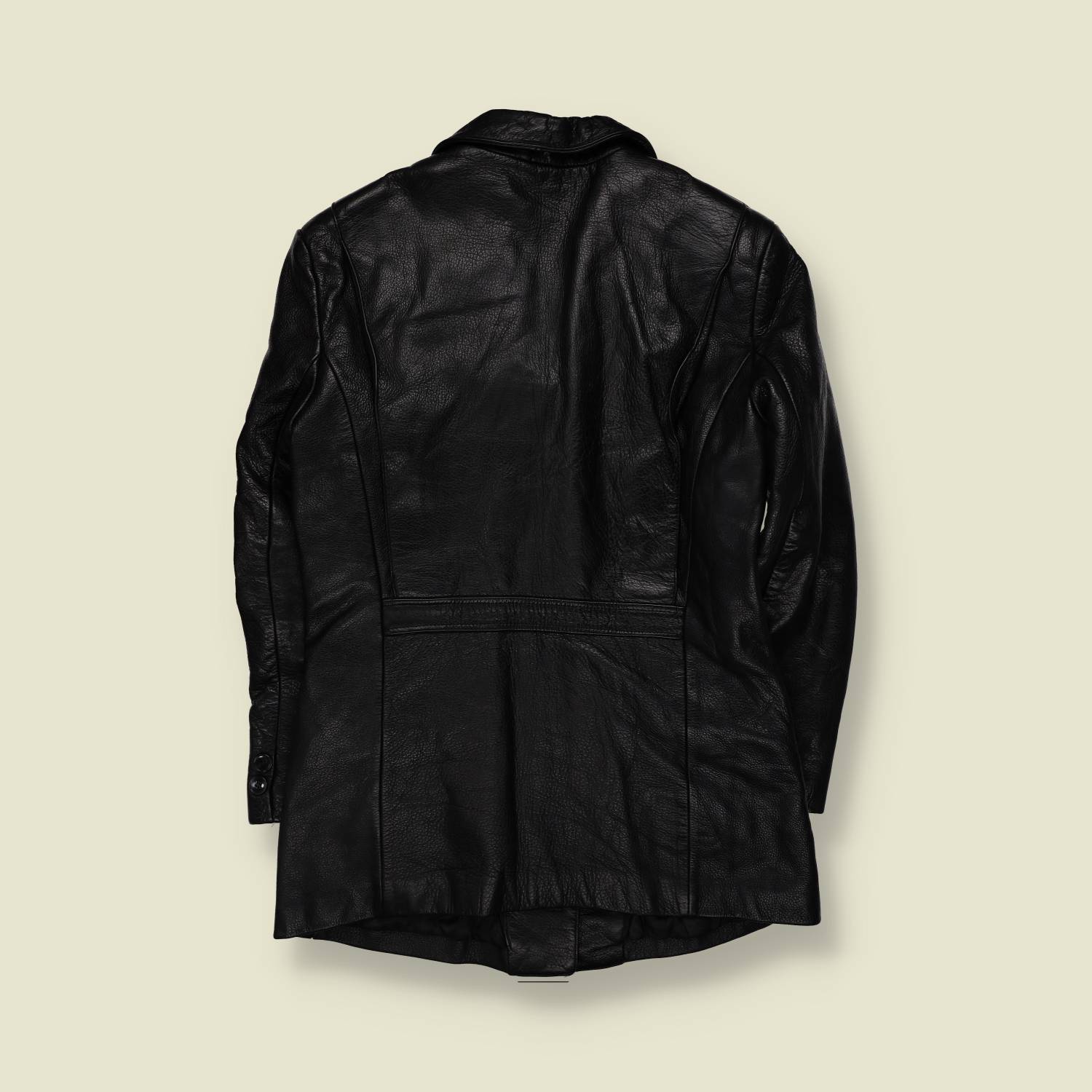 1970s | Pelle | Heavy Leather Jacket | Black - 12