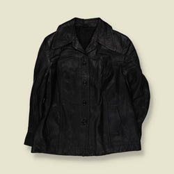 1970s | Leather Jacket | Black - 14