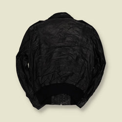 1970s | Leather Bomber Jacket | Black - 10