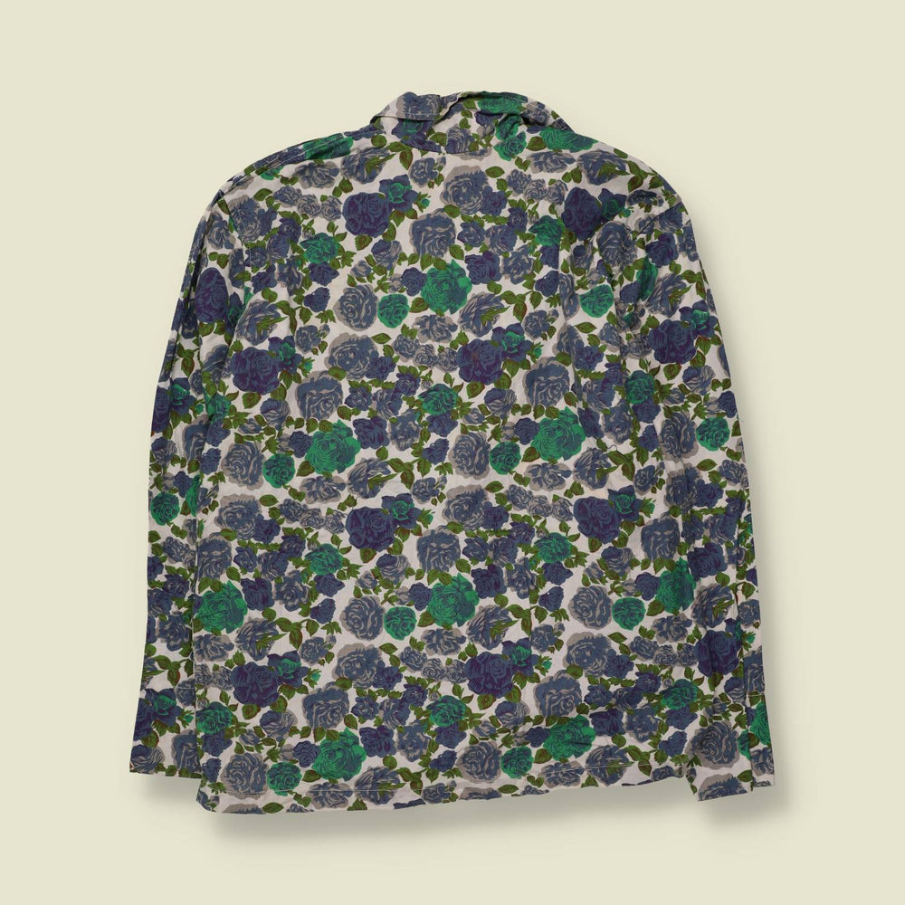 1980s | Pinky | Floral Print Cotton Blazer | Green - 10