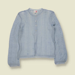 1960s | Lightweight Knit Cardigan | Blue - 6