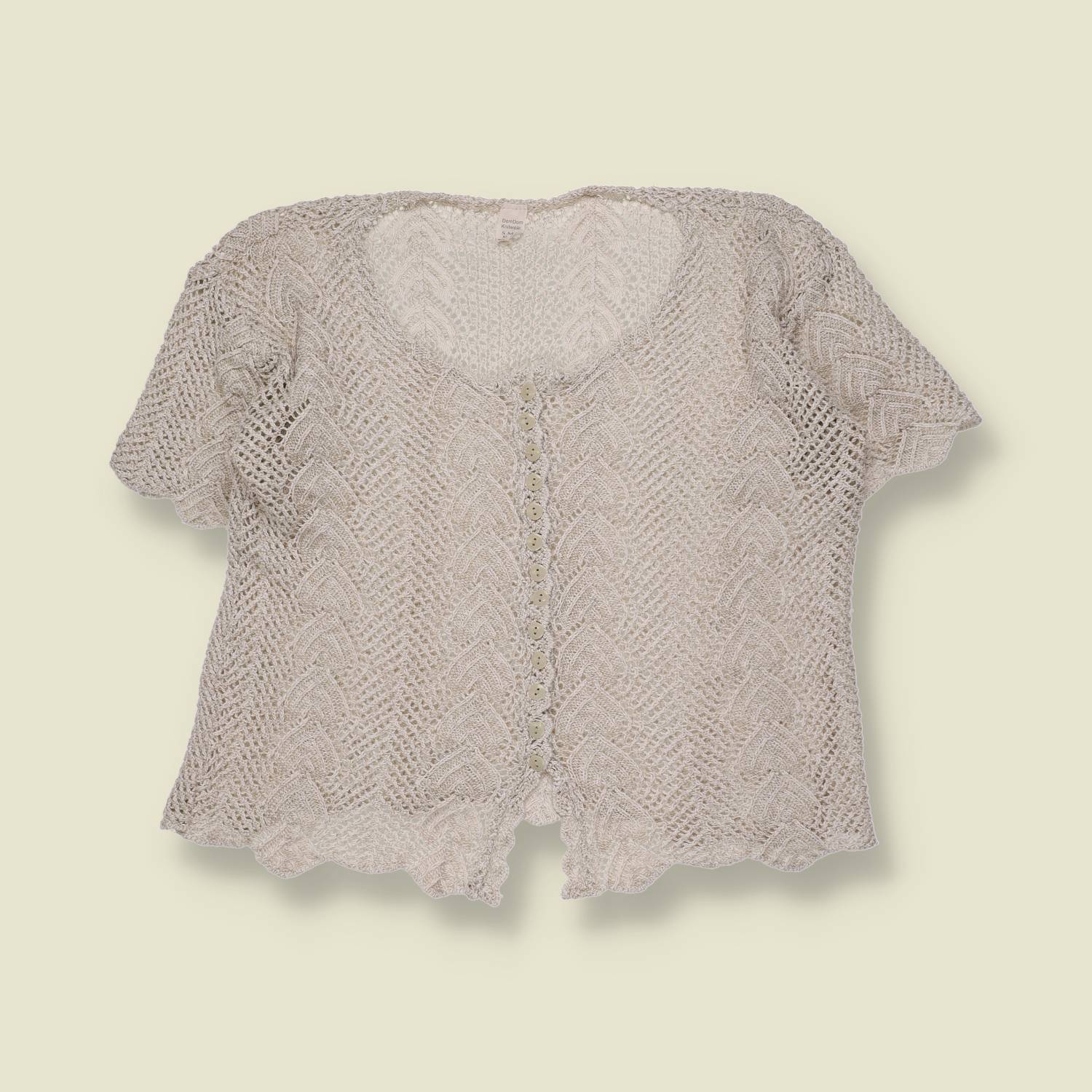 1990s | Crochet Cardigan | Cream - 8