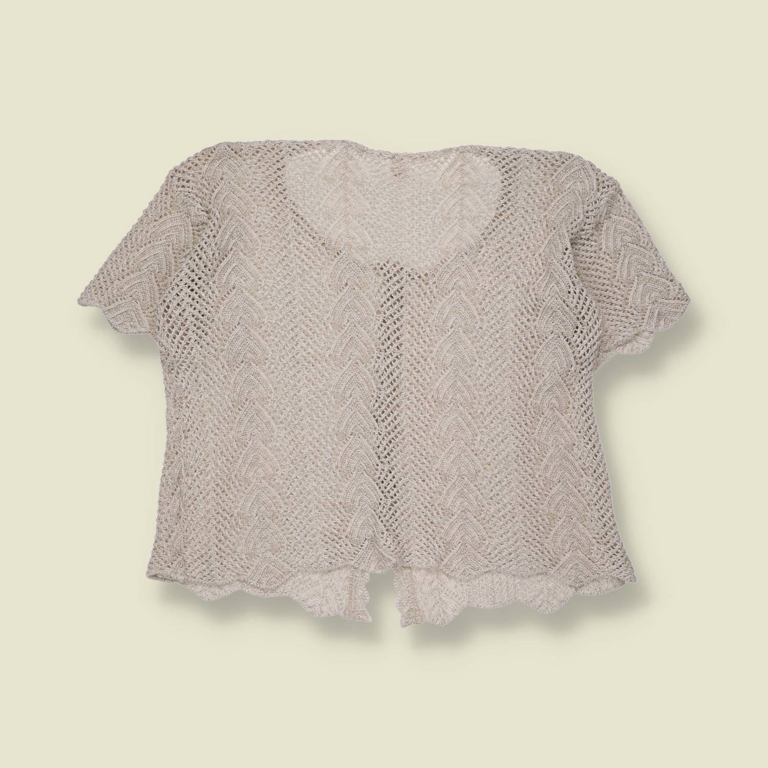 1990s | Crochet Cardigan | Cream - 8