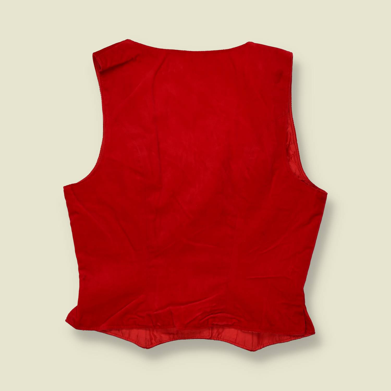 1970s | Cropped Waistcoat | Red - 6