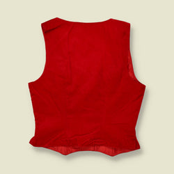 1970s | Cropped Waistcoat | Red - 6
