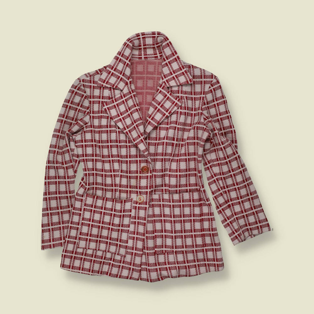1970s | Checked Two Piece Suit | Red - 6