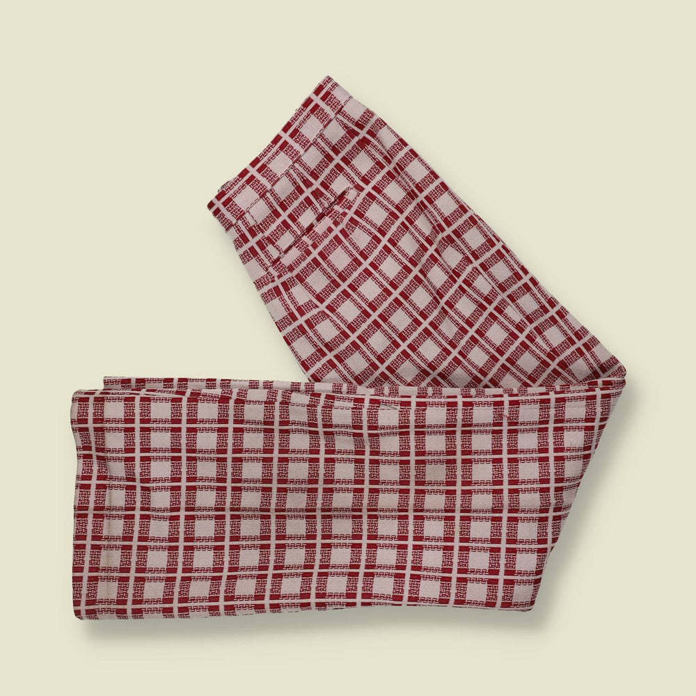 1970s | Checked Two Piece Suit | Red - 6