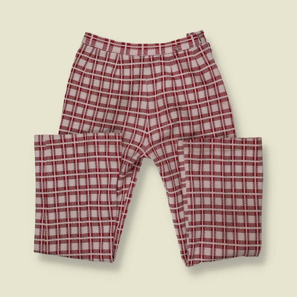 1970s | Checked Two Piece Suit | Red - 6