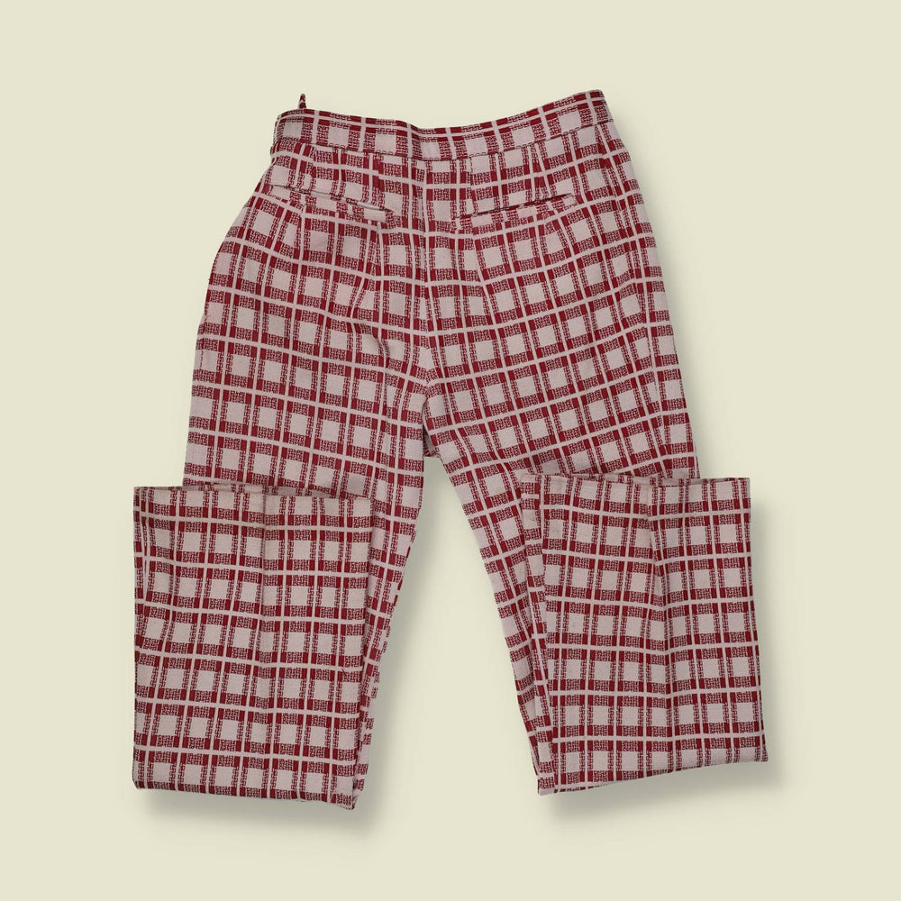 1970s | Checked Two Piece Suit | Red - 6