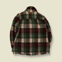 1950s | Frisco Jac | Wool Plaid Jacket | Green - 14