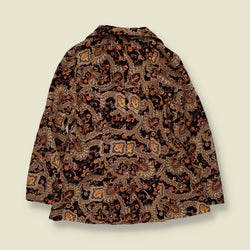 1970s | UK Young | Paisley Print Blazer | Brown - 6