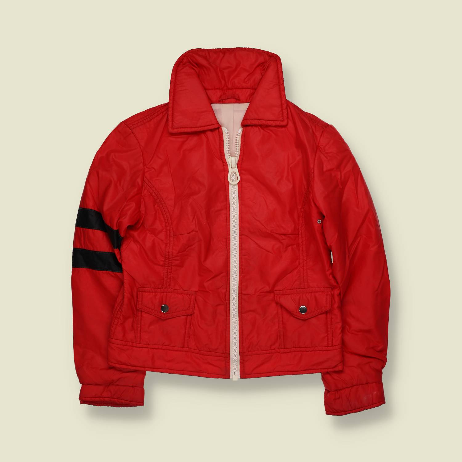 1970s | Zip Up Ski Jacket | Red - 8