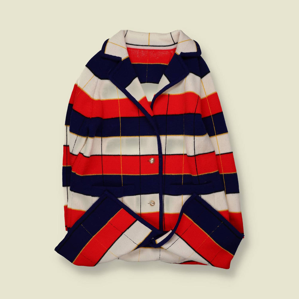 1960s | Striped Knit Coat | Multi - 16
