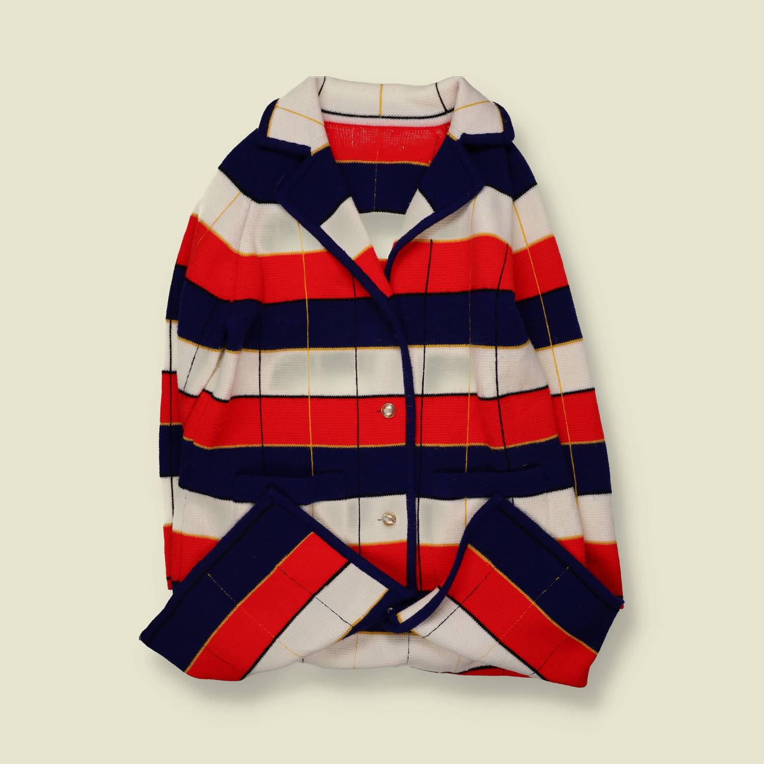 1960s | Striped Knit Coat | Multi - 16