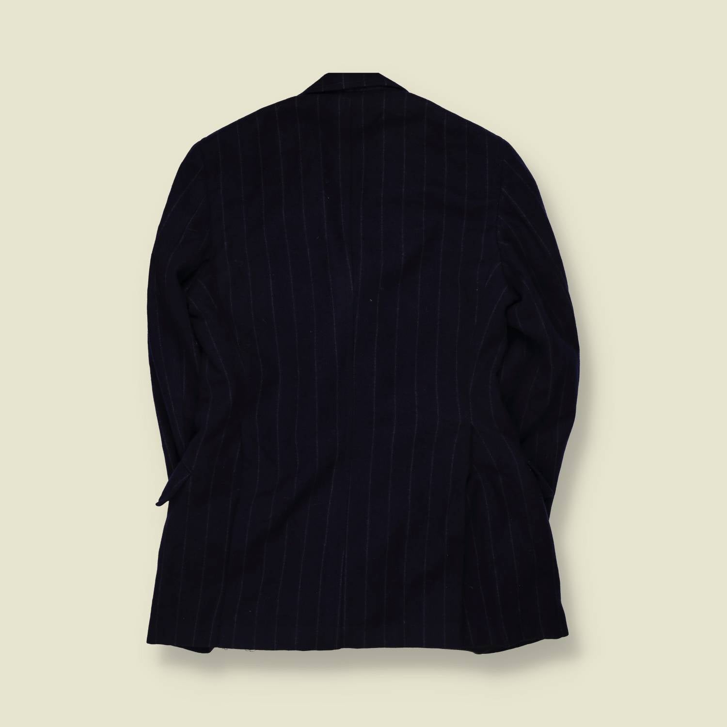 1970s | Polo Ralph Lauren | Pinstripe Wool Blazer | Navy - 12