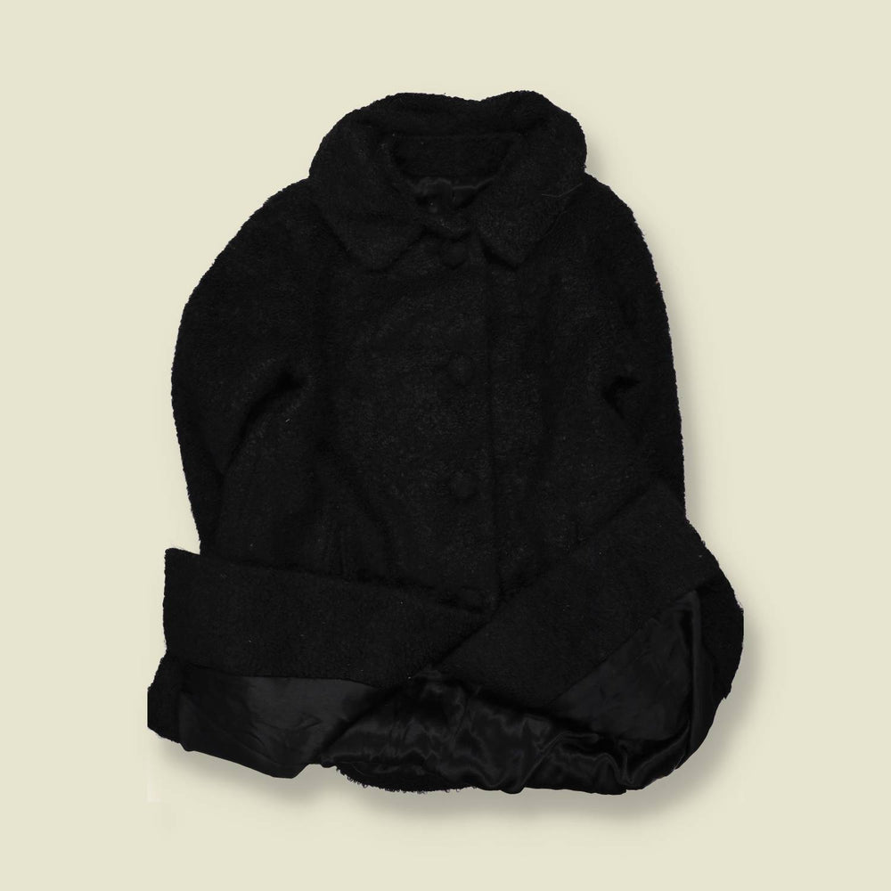 1950s | Wool Coat | Black - 12