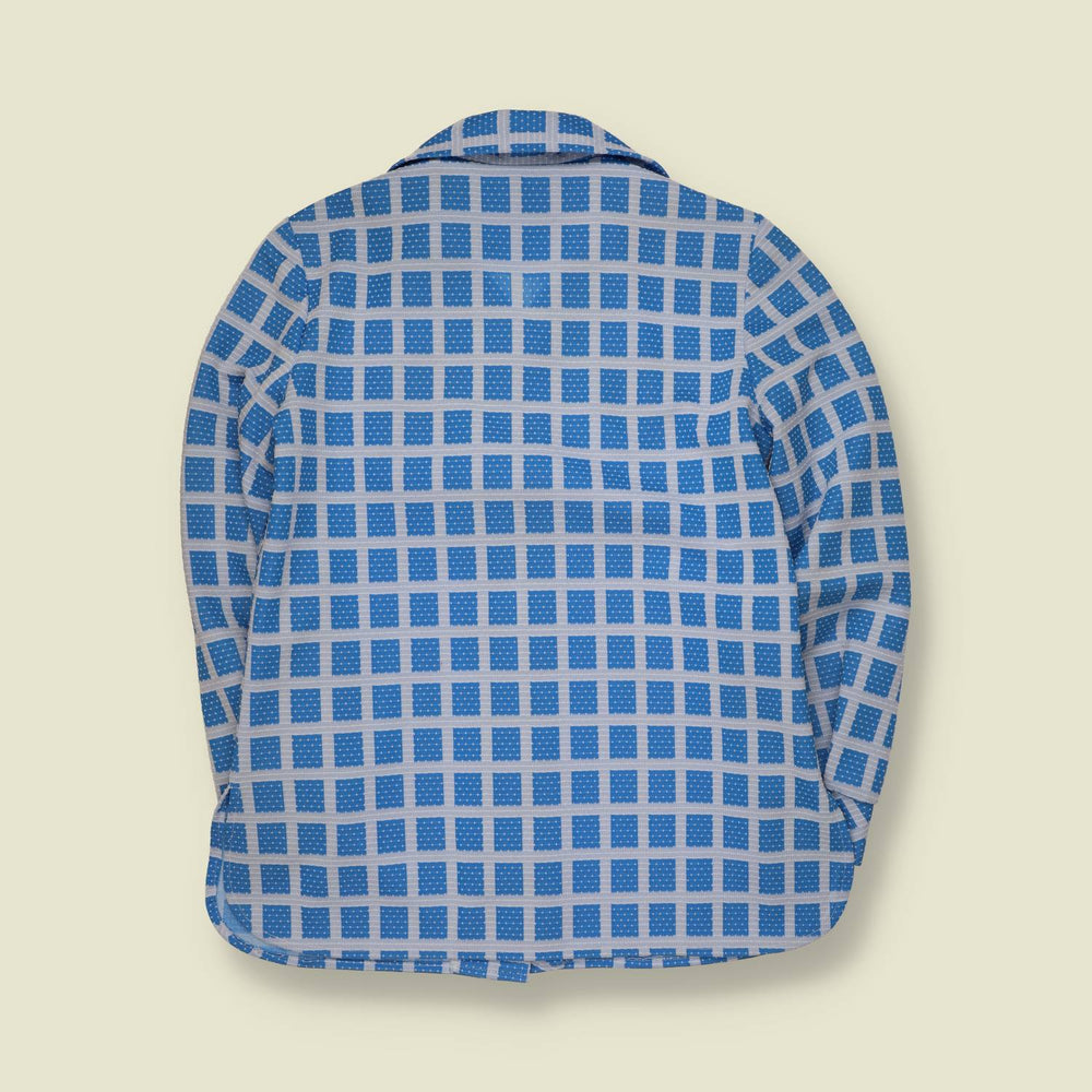 1970s | Checked Blouse | Blue - 10