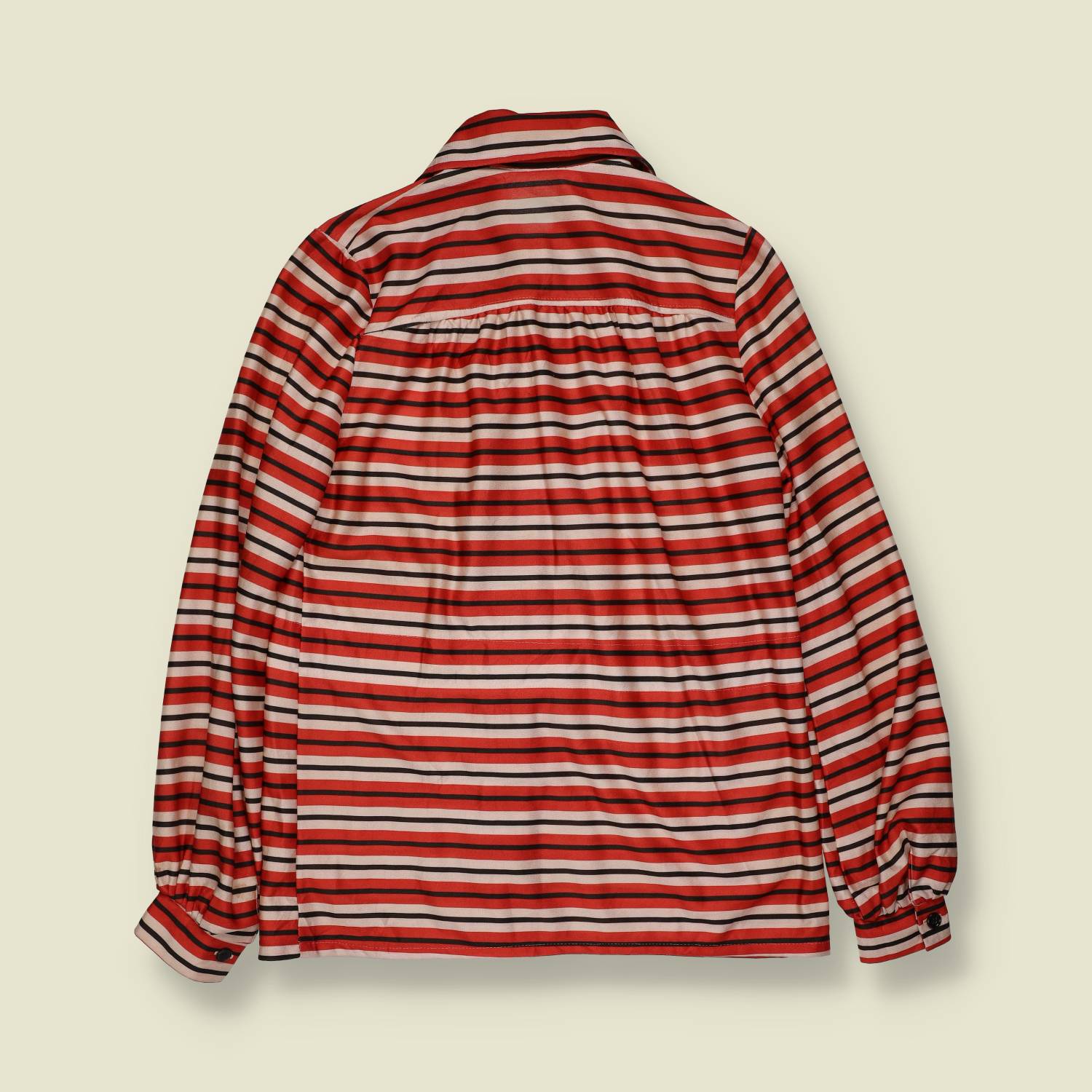 1970s | Striped Blouse | Red - 10
