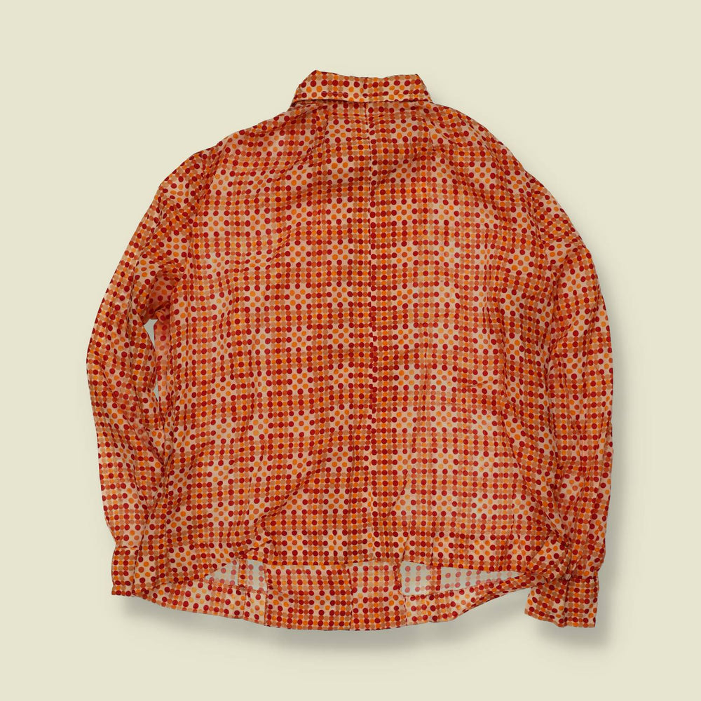 1970s | Polka Dot Blouse | Orange - 16