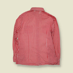 1970s | Gingham Check Blouse | Red - 8