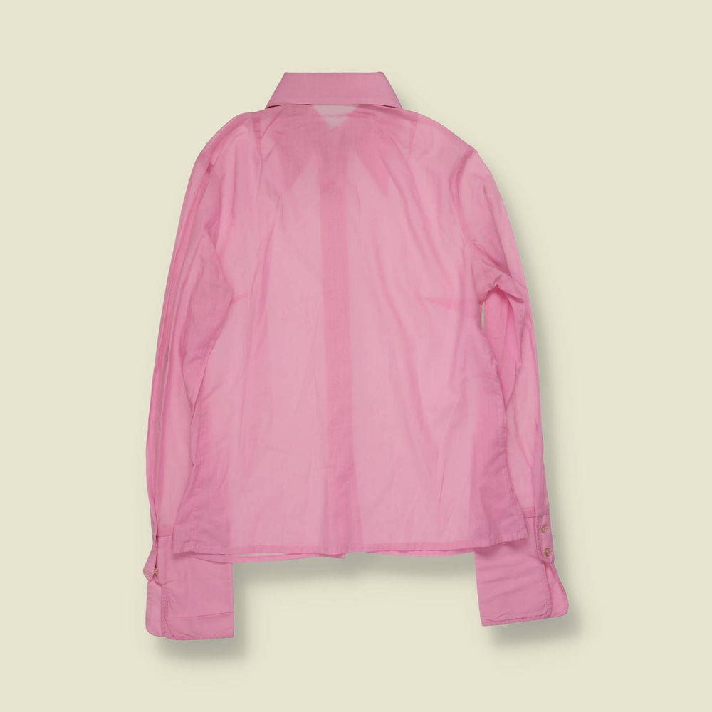1970s | Dagger Collar Blouse | Pink - 10