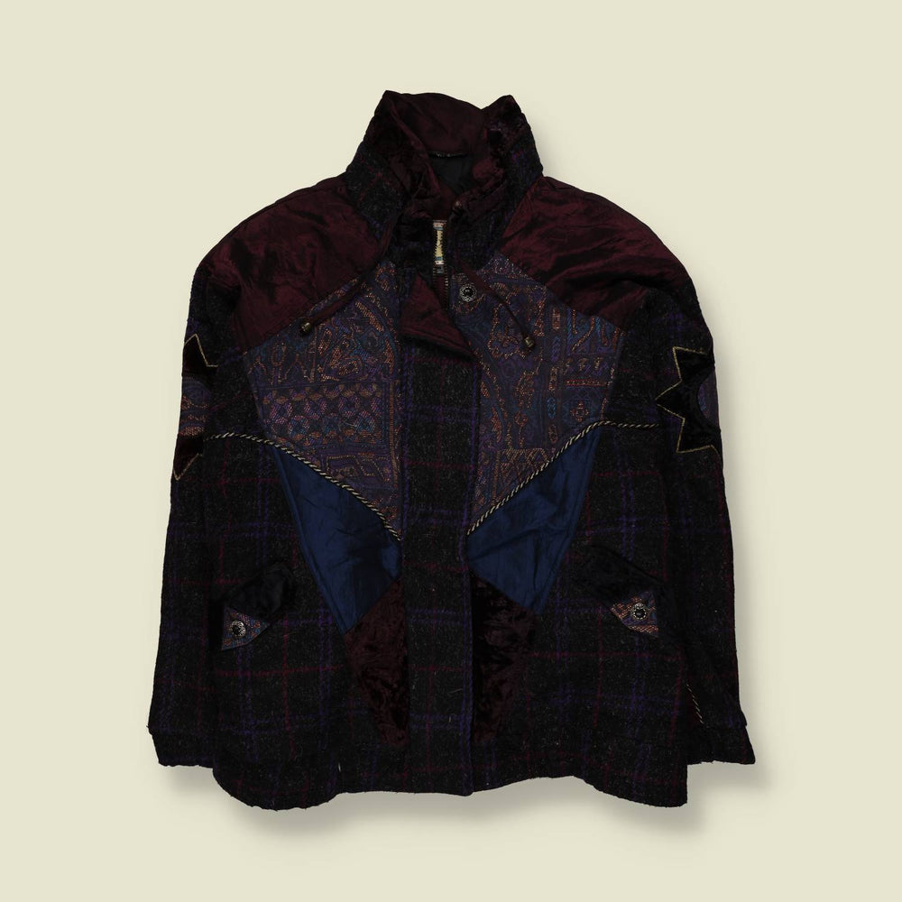 1980s | Karizma | Baroque Print Wool Jacket | Black - 24
